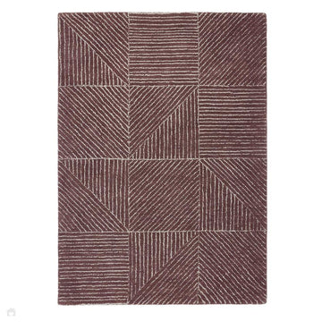 Geometric Berry Purple/Ivory Rug-Origins-Rug Love - The Most Loved Rug Store